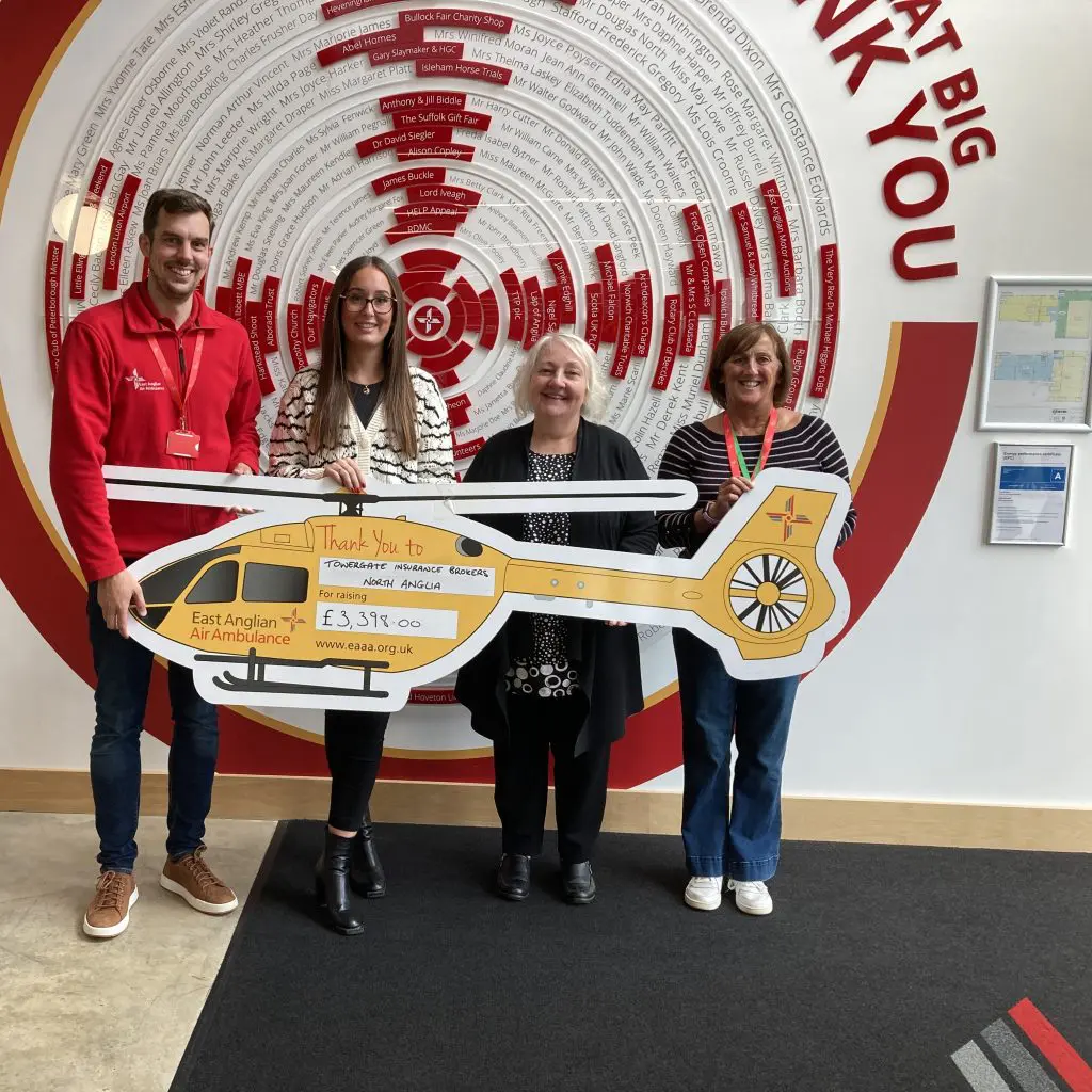 Trade Up Challenge Winners, Towergate, visit Helimed House