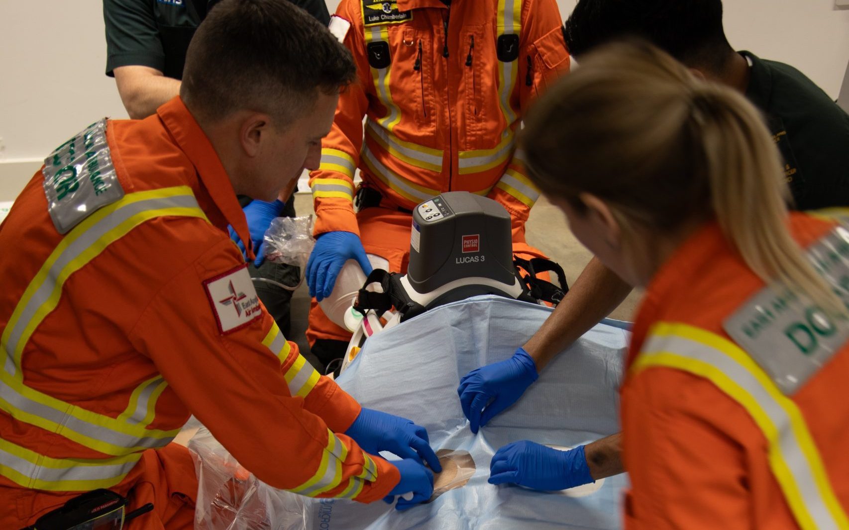 doctor and paramedic treating patient advanced care