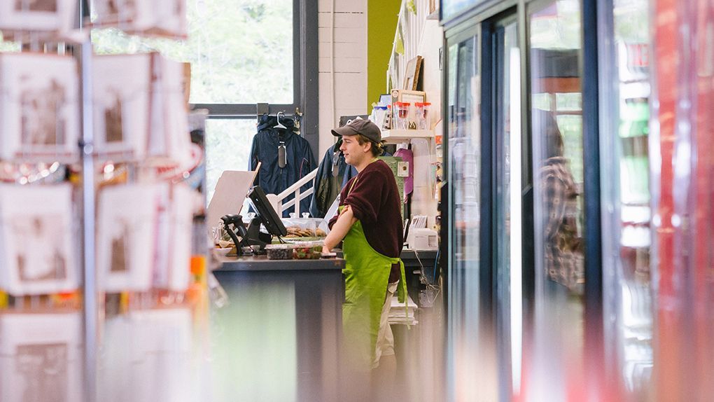 Stock image of store agent