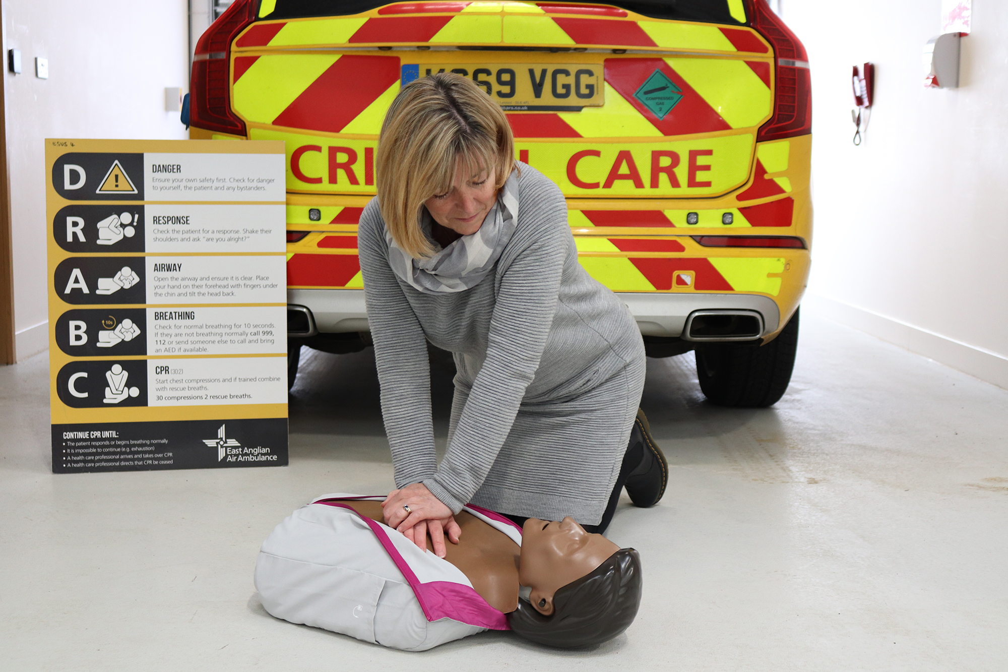 Person demonstrating CPR