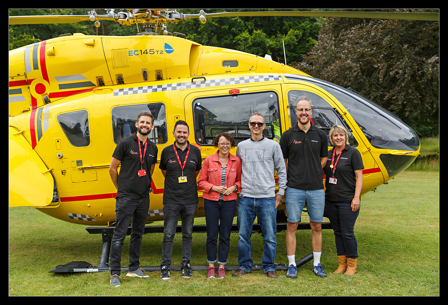 Dave Cleland and his wife, Bernie meet the crew and Aftercare team at a EAAA staff day.