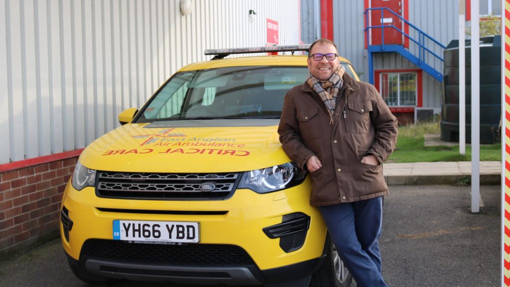 Paul Shattock standing beside the EAAA RRV.