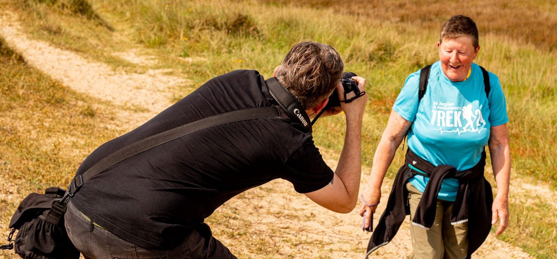 Photographer taking photo of Trek24 participant