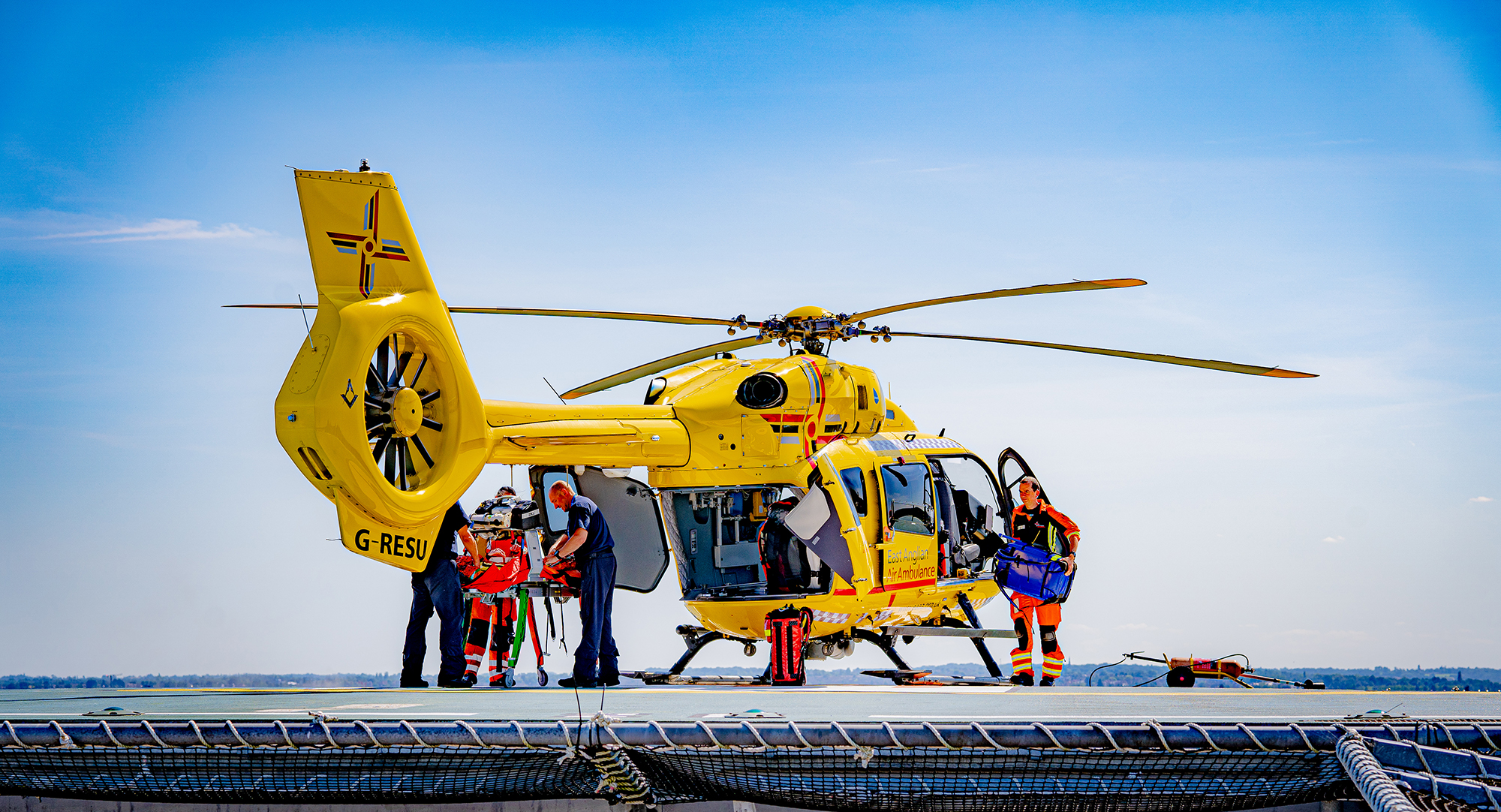 Helicopter on London roof