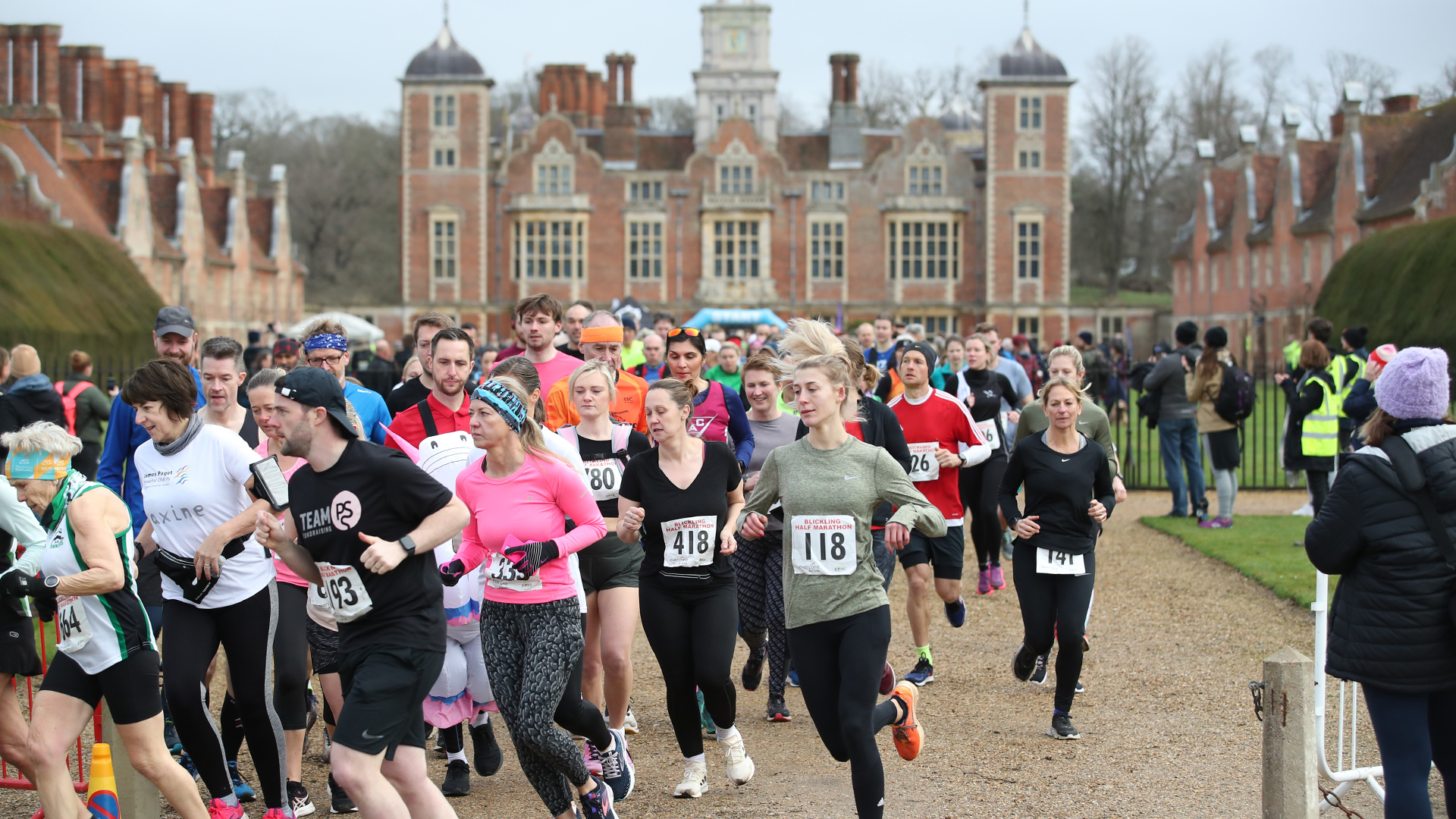 Runners running Blickling half marathon