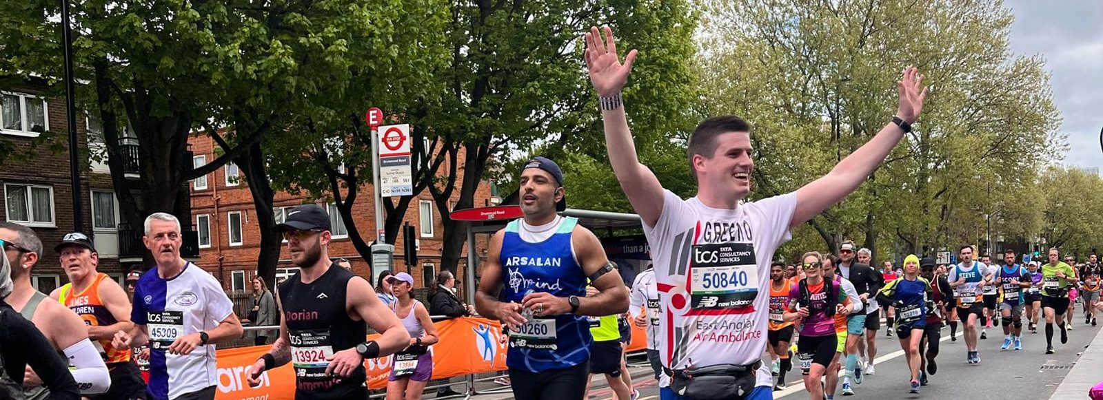 EAAA runner, running the TCS London Marathon