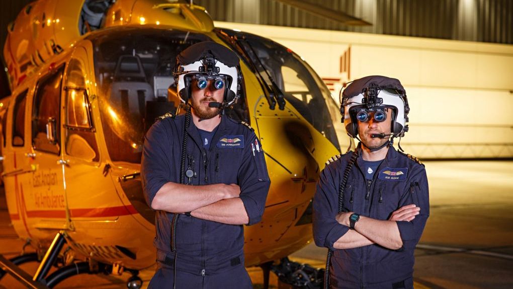 Pilots wearing NVIS goggles