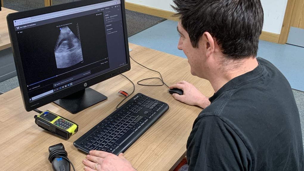 Dr Jon reviewing ultrasound