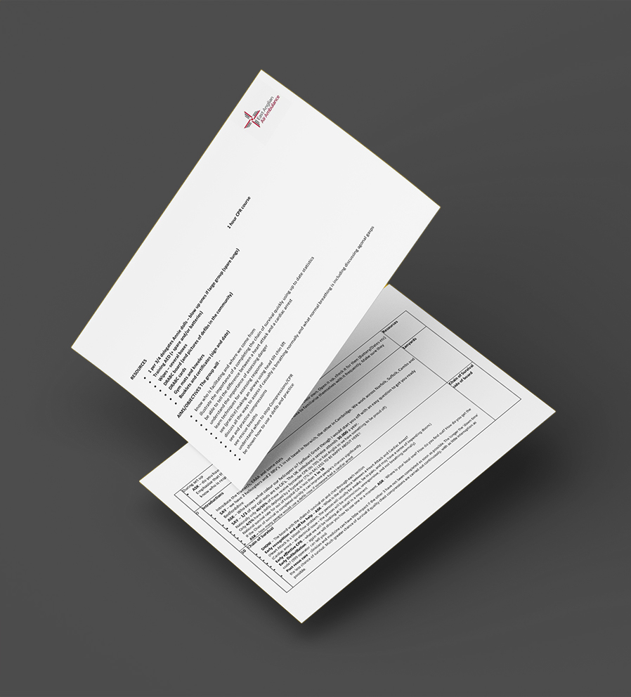 One Hour CPR Session Plan - Mockup grey