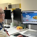 Volunteer Ken at computer