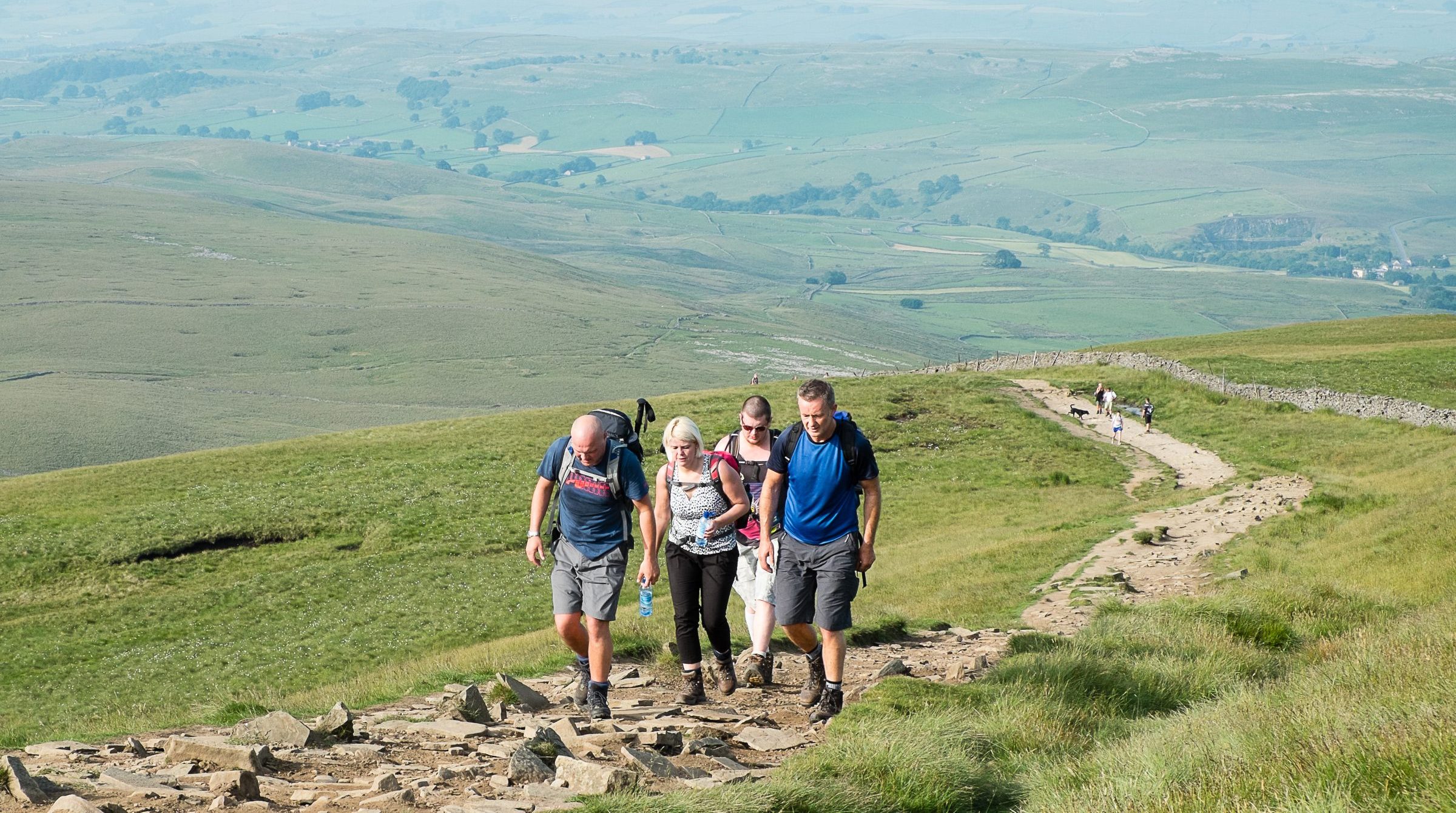 Group trekking Yorkshire Peaks